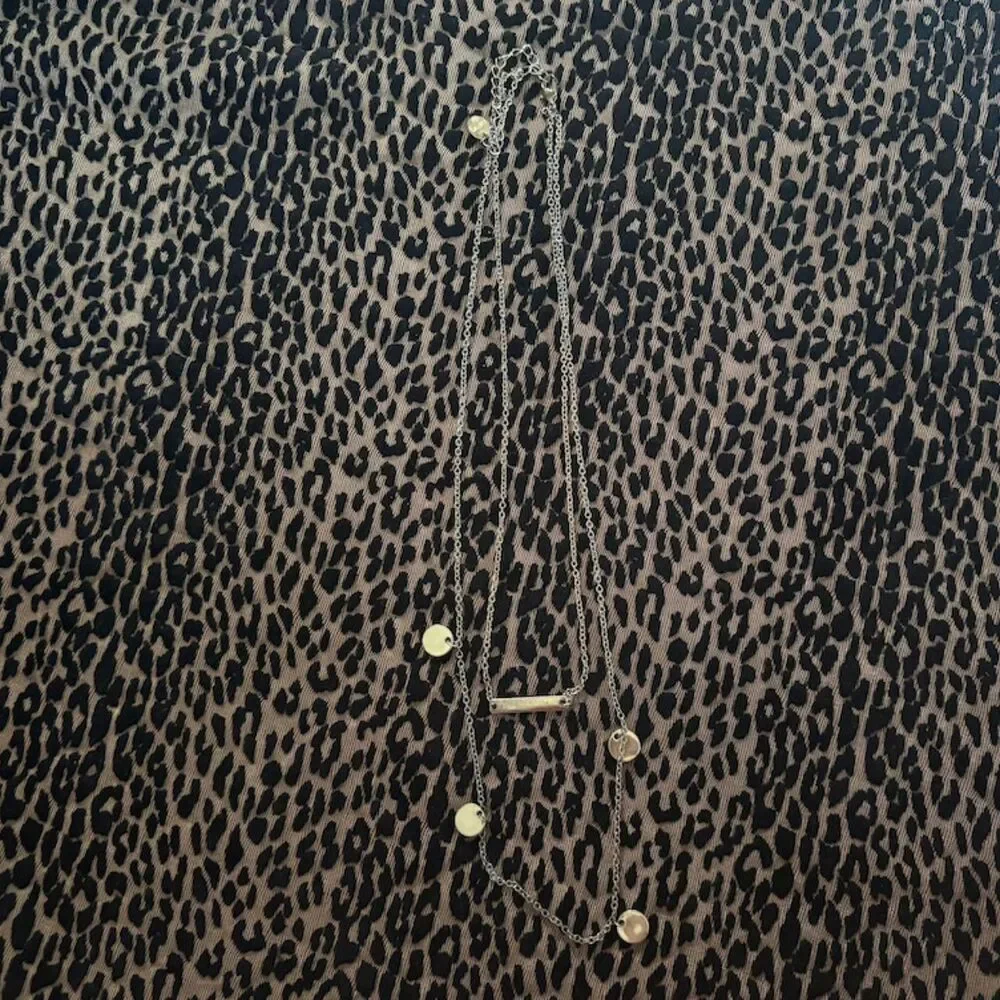 Double-layered gold-tone necklace